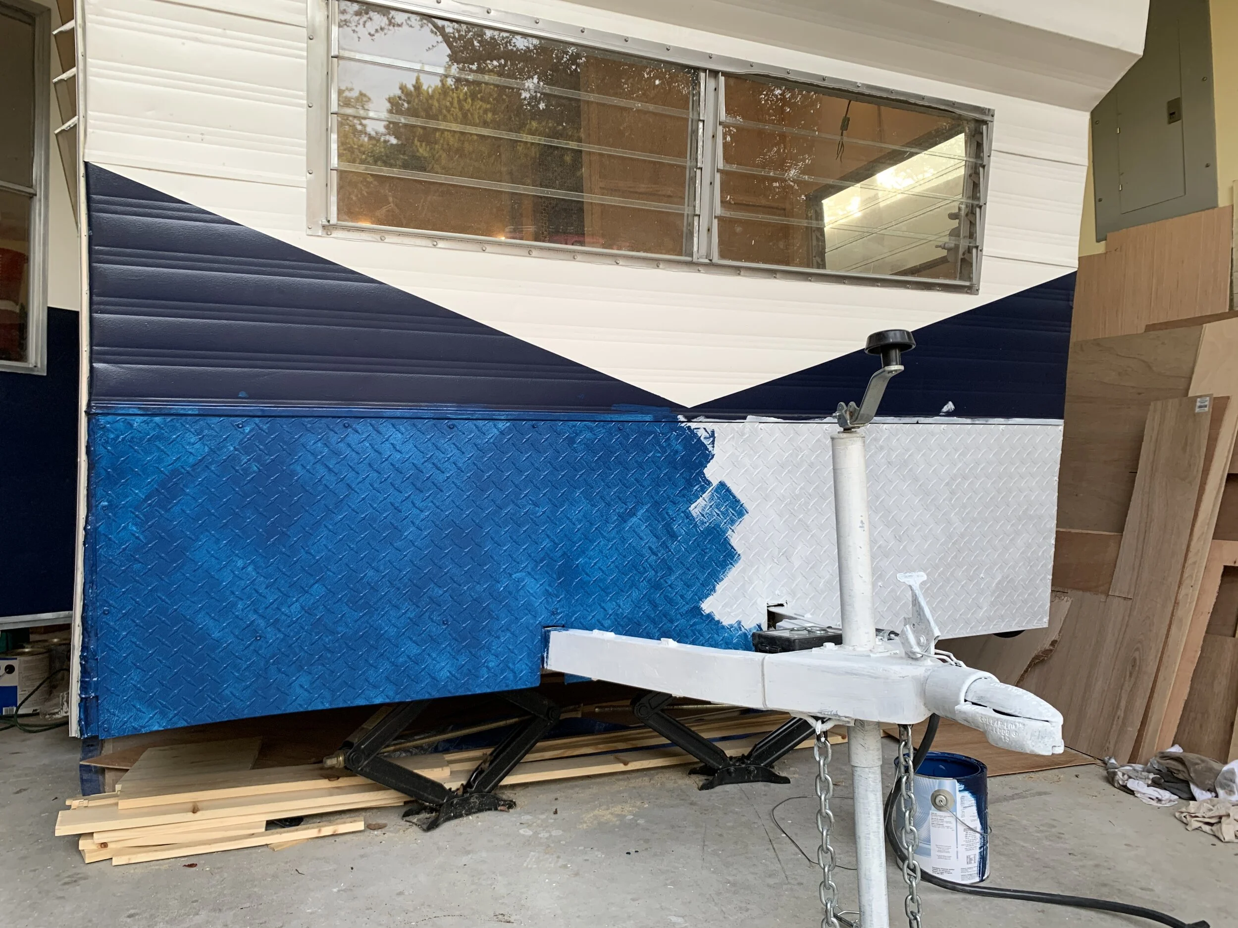 The Cameo Camper Renovation: Exterior Diamond Plate Install