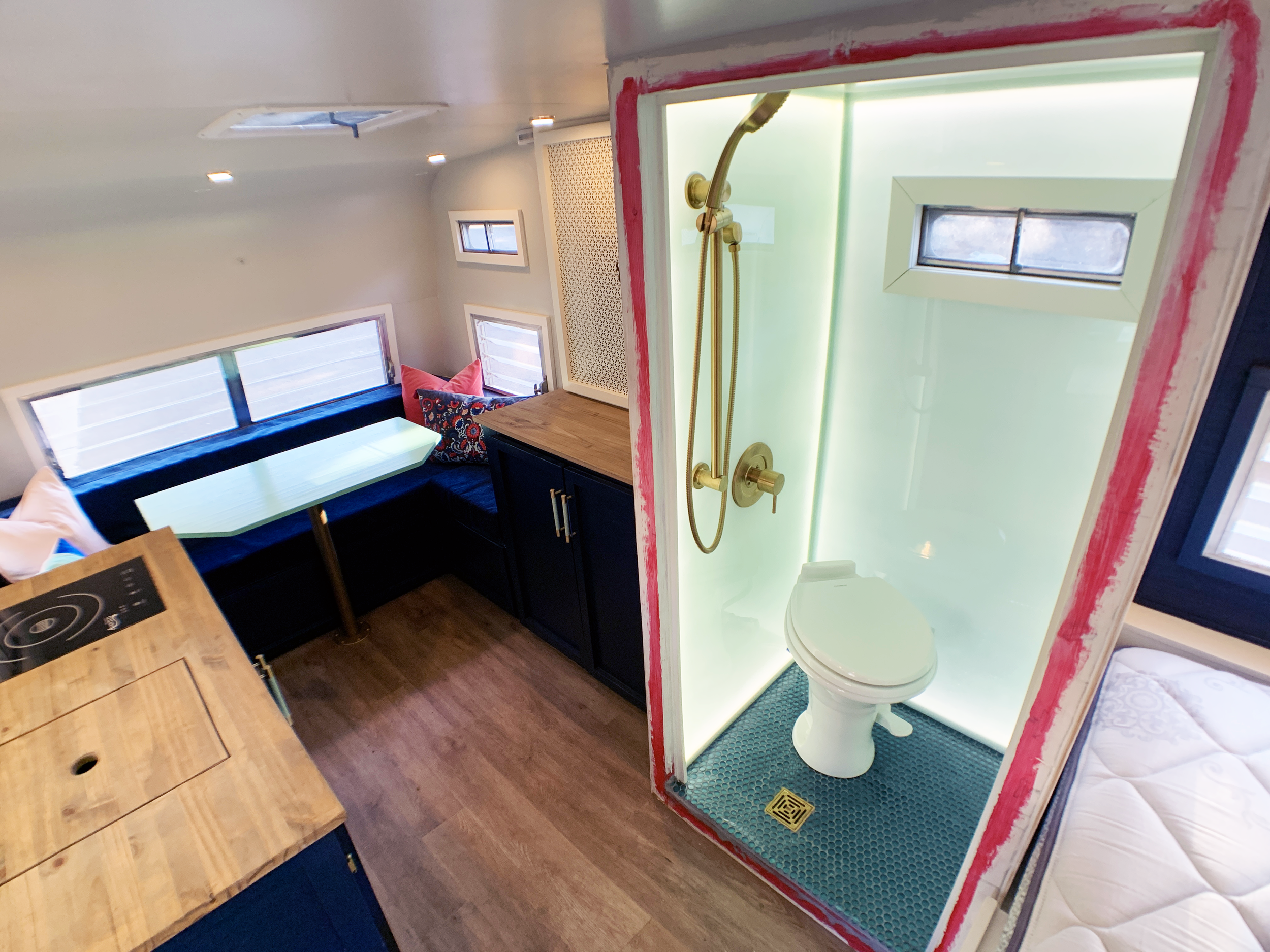 The Cameo Camper Renovation: Backlit Shower Walls Part 1