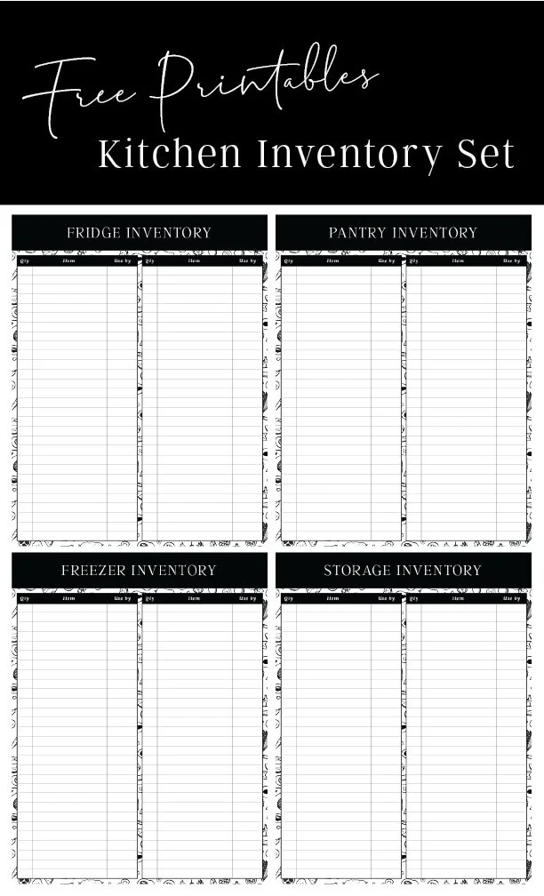 Kitchen Inventory Printables - Handy Tools for Simplifying Meal Planning