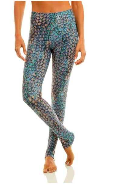LIQUIDO - 	 Extra Long Eco Legging Mermaid Spell