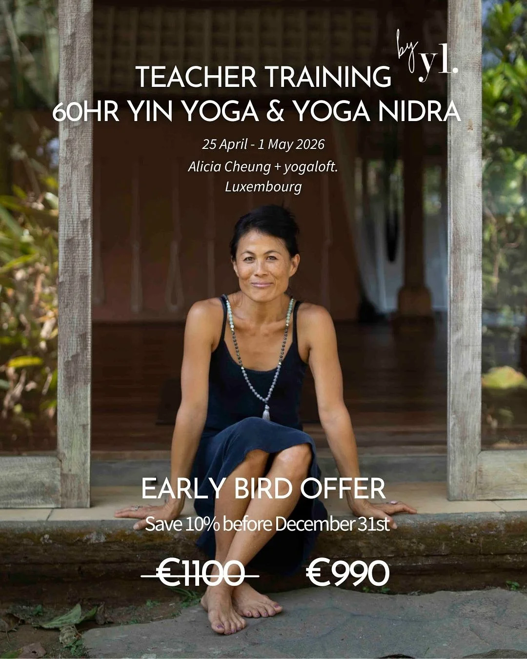 TEACHER TRAINING 25 April &ndash; 1 May 2026
yogaloft. STRASSEN
NOW IS THE TIME FOR WELL-DESERVED REST &mdash; FOR YOU AND YOUR STUDENTS.
Our 60-hour Yin Yoga &amp; Yoga Nidra Teacher Training is a transformative 7-day immersion into stillness, funct
