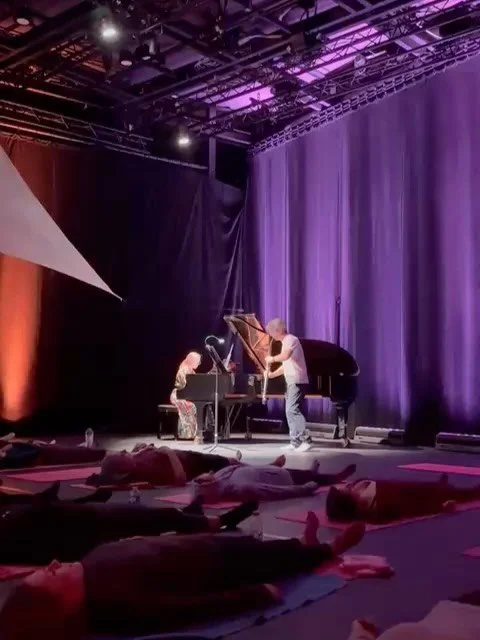 ✨Since 2017, yogaloft. has been honored to collaborate with the Philharmonie Luxembourg, creating immersive yoga experiences accompanied by live classical music. 

Four times a year, within this exceptional setting, we guide Yoga Flow and Yin Yoga pr