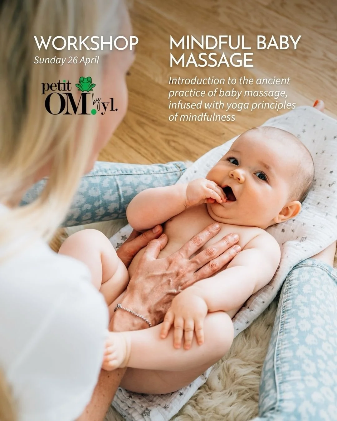 ✨ WORKSHOP &middot; Mindful Baby Massage
Join us for a gentle and nurturing introduction to the ancient practice of baby massage, infused with yoga principles of mindfulness.

This workshop is an invitation to slow down and share a precious moment of