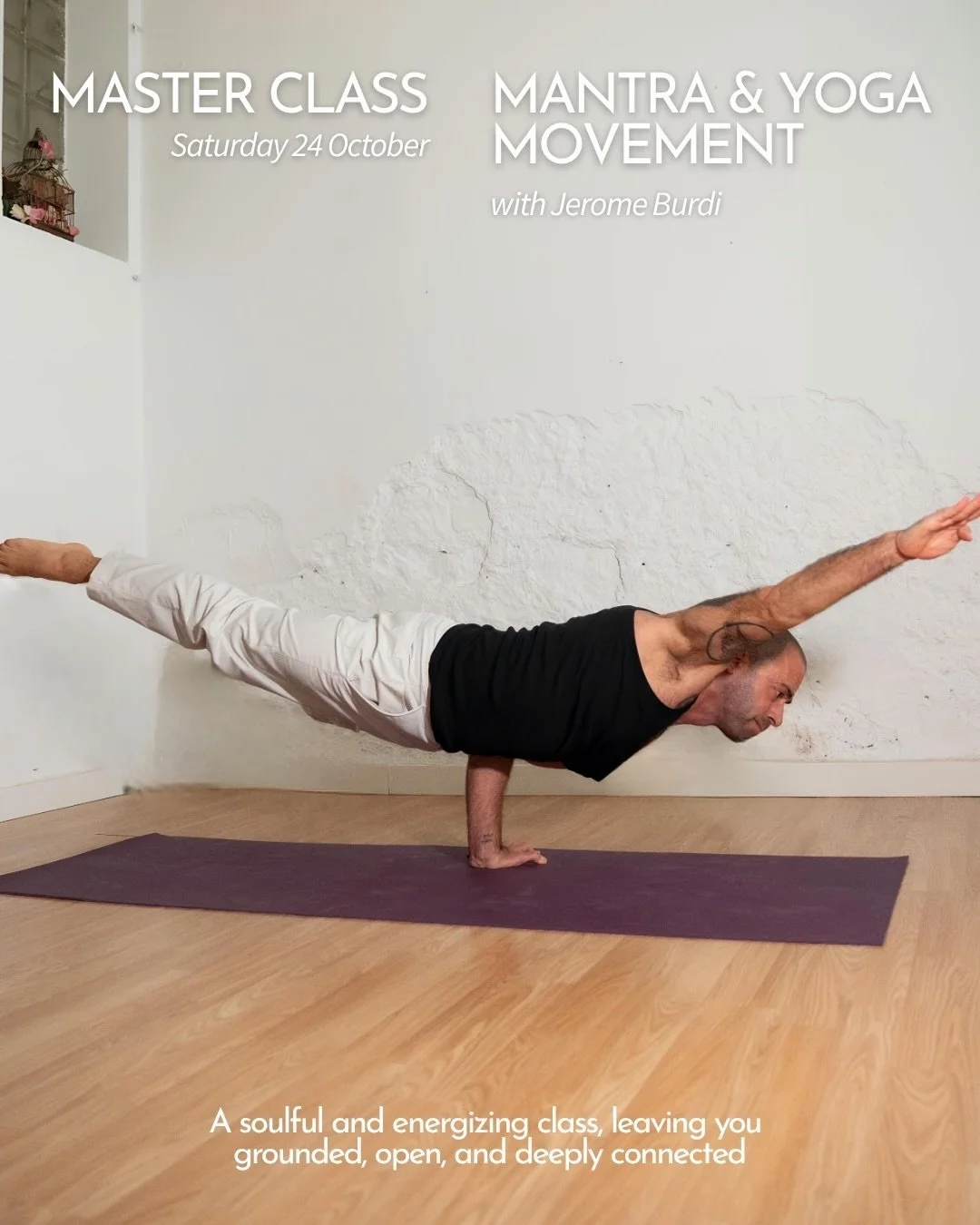 Jerome Burdi is coming to yogaloft. 💚
Join us for two special masterclasses this October:

Saturday 24 October
Master Class: Mantra &amp; Yoga Movement
A class to move, breathe, chant and connect through the power of sound and practice.

Sunday 25 O
