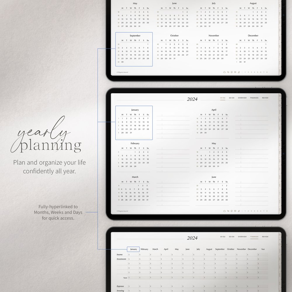 Digital 2024 Monthly Planner, for Digital Planning on iPad - bloom
