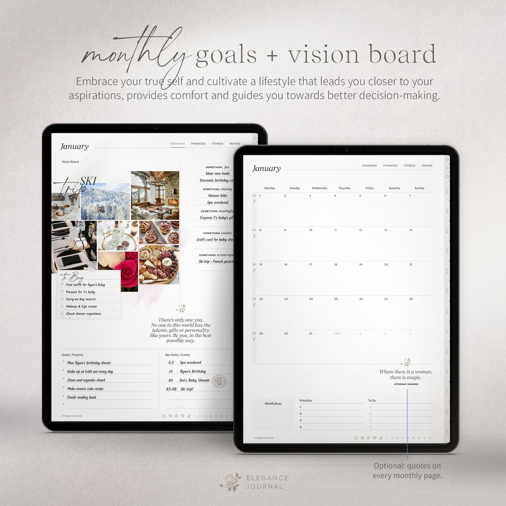 Goodnotes Create a Vision Board Digital 2024 that Girl Vision Board Black  Girl Edition 