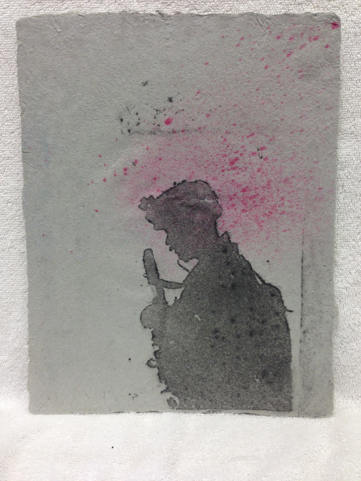 Anonymous _Untitled_ 2012 Pulp Spray on Handmade paper from military uniforms 11 x 14  IMG_0982.jpg