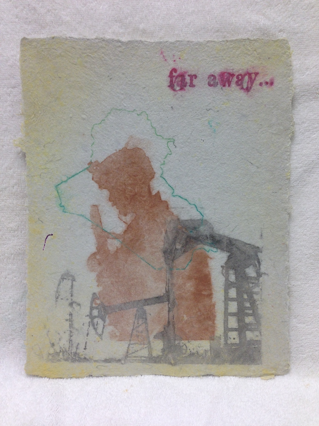 Anonymous _Untitled_ 2013 Pulp Spray on Handmade paper from military uniforms 11 x 14 IMG_2156.jpg