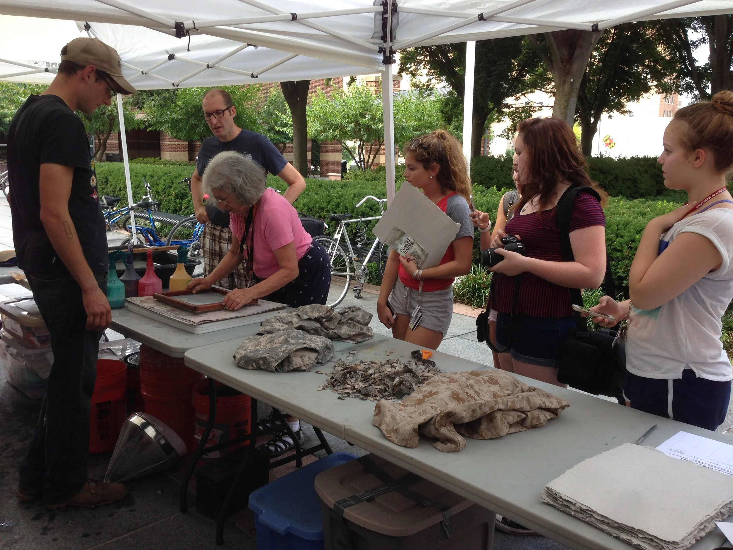 Combat Paper NJ Papermaking Event at Columbia University