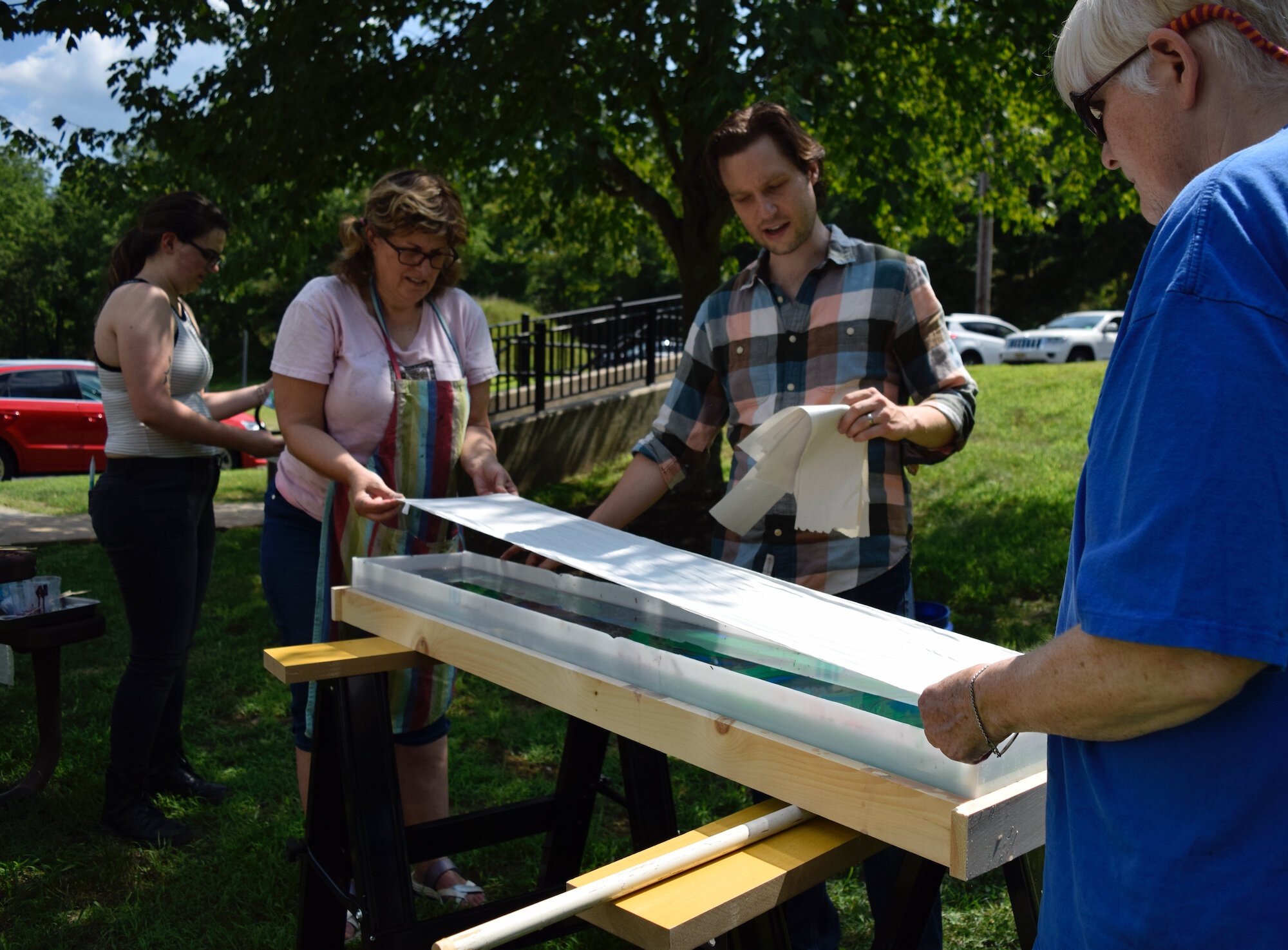 papermarbling outside