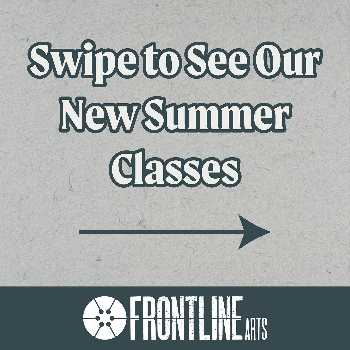 Swipe to see all our new upcoming summer classes! More information for each class available at our link in bio. 

-Letterpress @ Lunch with Dave DiMarchi
Saturday, June 1st, 11am-2pm
Pay What You Wish (Suggested Donation: $15-$30) 

-Hand-Drawn Photo