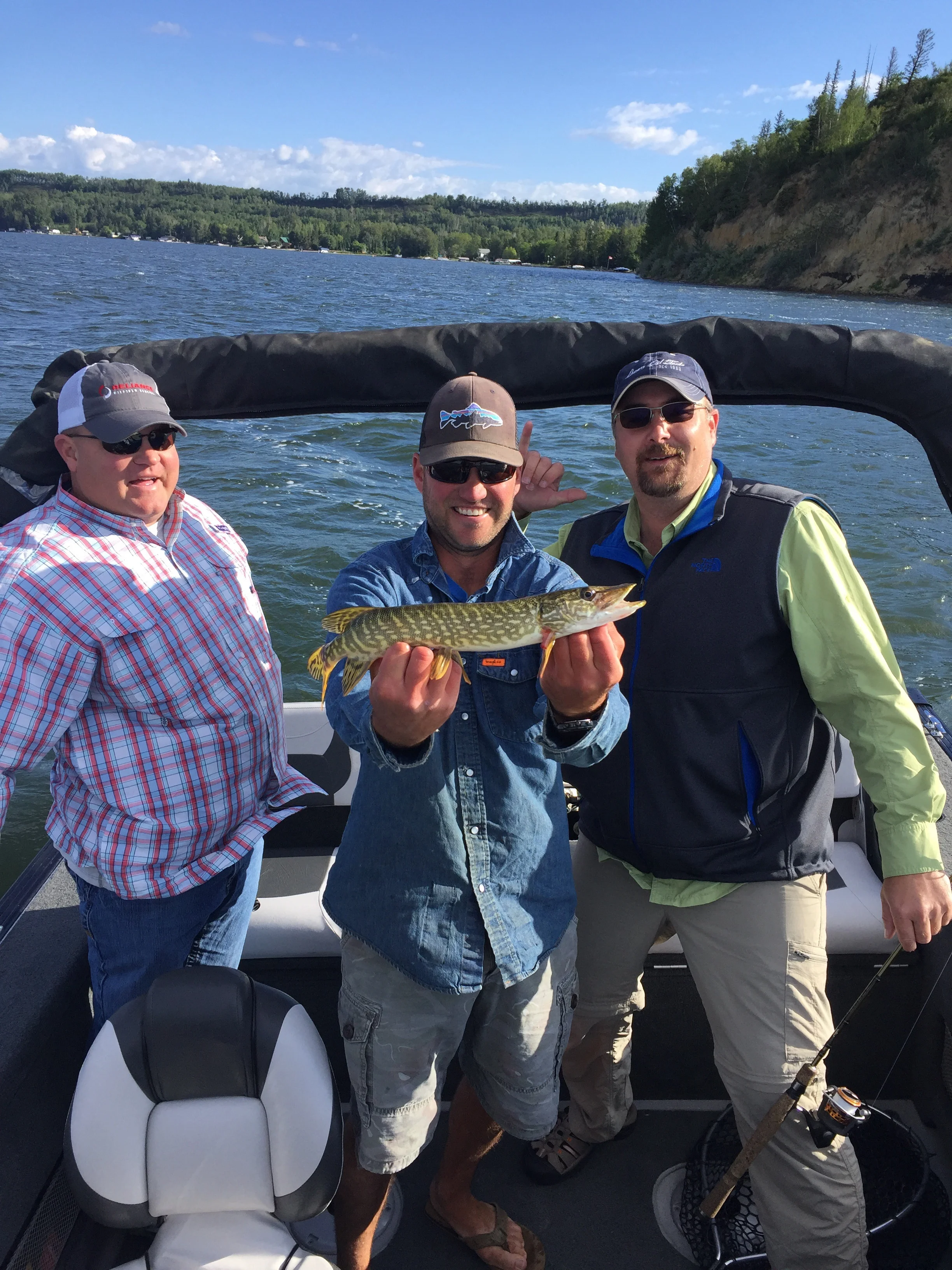 Southern boys and there first ever Canadian jackfish.