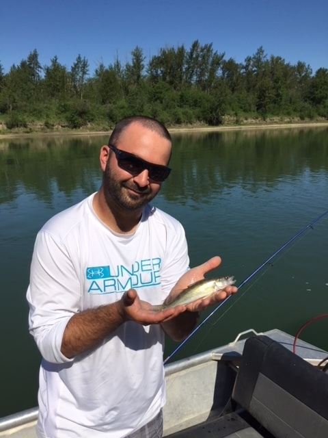 This picture makes us happy. The future of our river system. Healthy young walleye!