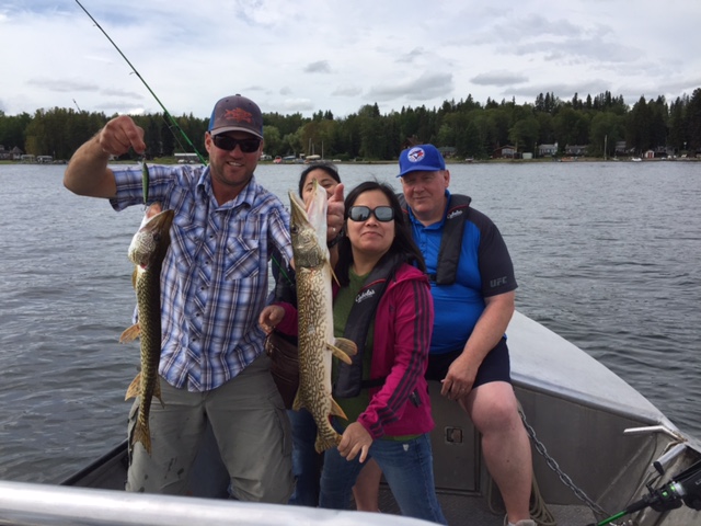 Lake fishing for jackfish. Lunker's your fishing outfitter, Alberta.