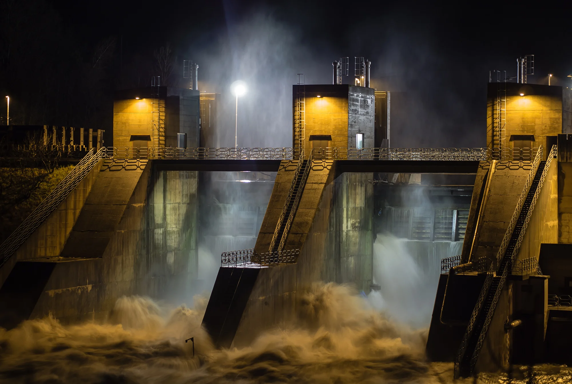 Example of a power dam - could be from a dam or from a reservoir (Courtesy Jani Brumat)