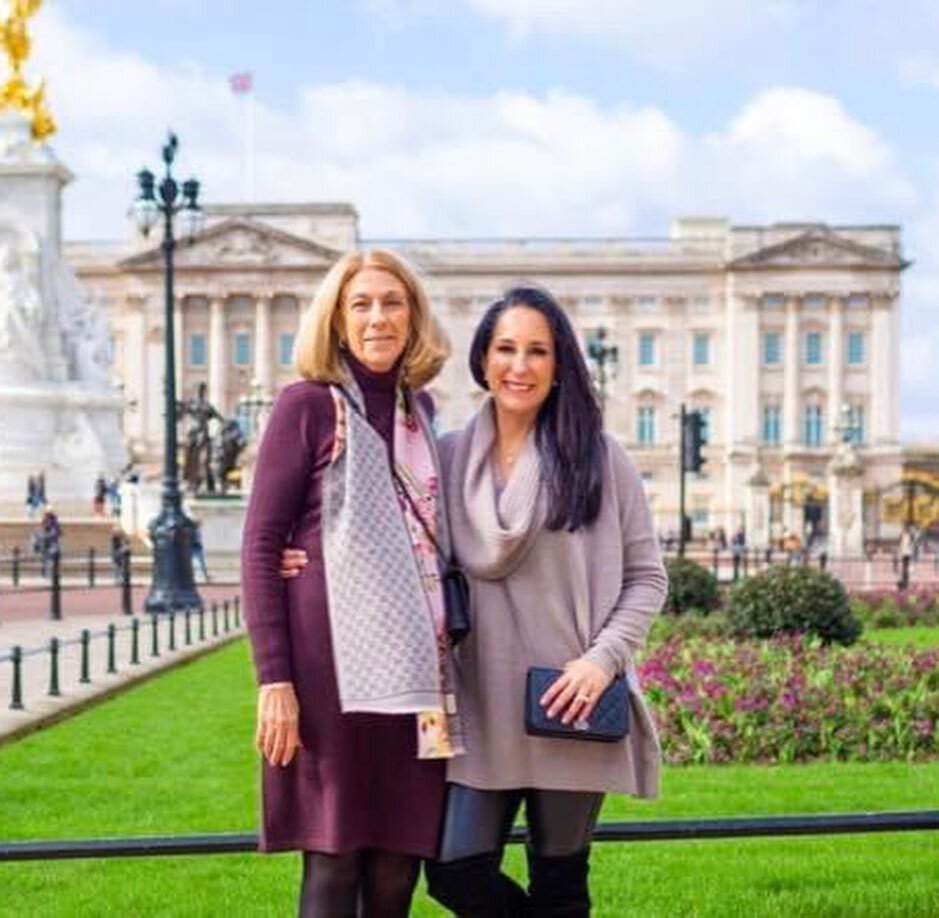 How did this mother/daughter duo manage awesome hair in London despite the daily rain?  Vacation Pretty flat irons!