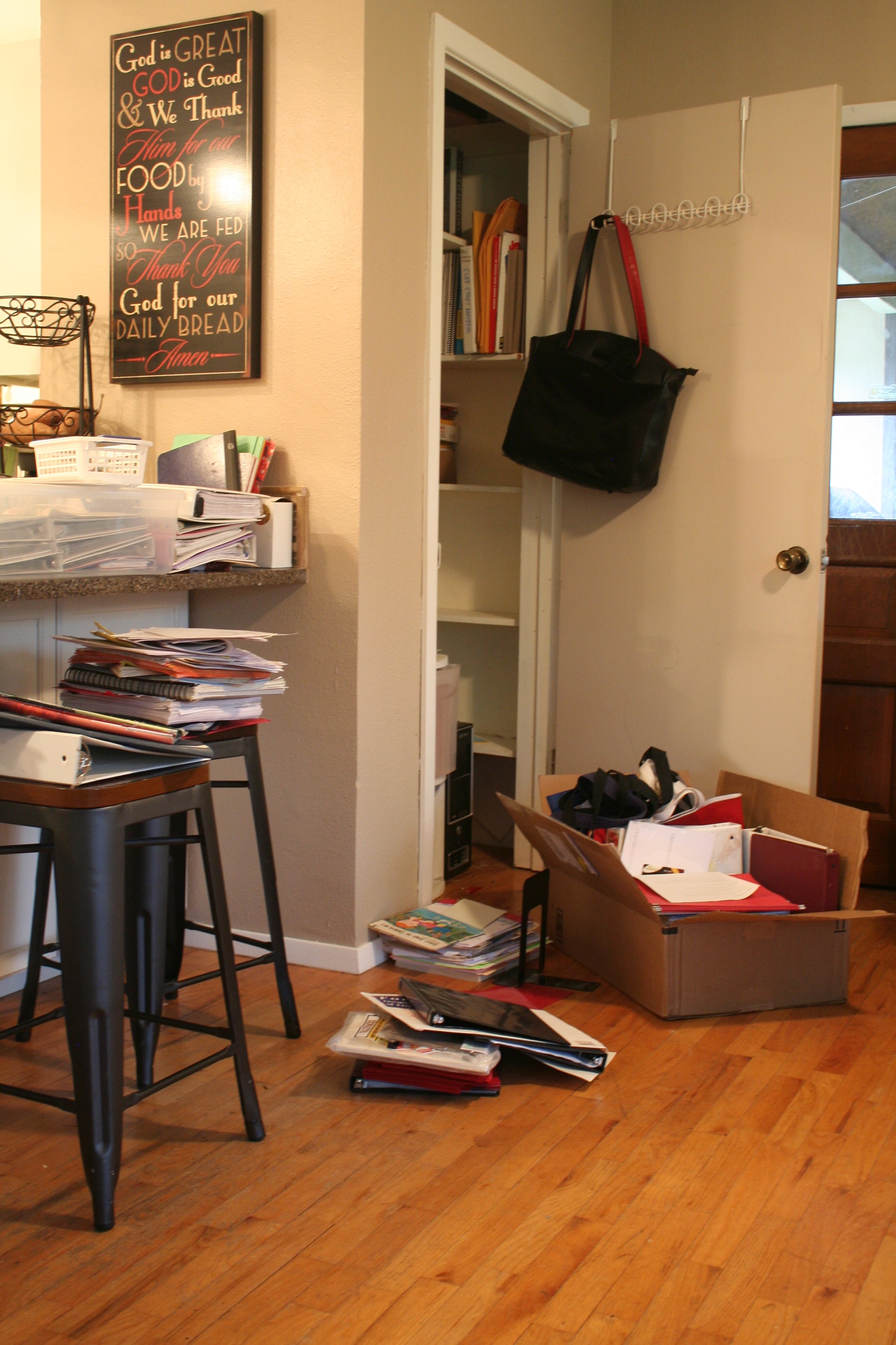 When cleaning a closet it ALWAYS gets worse before it gets better!
