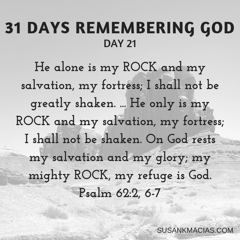 Day 21: REMEMBERING Keeps Me From Being Shaken