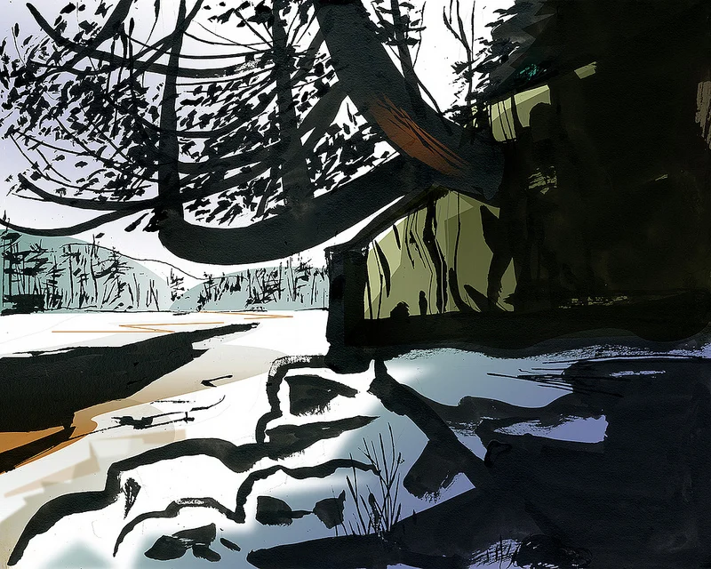 WESTBANK_1, ink & digital, 20x16"