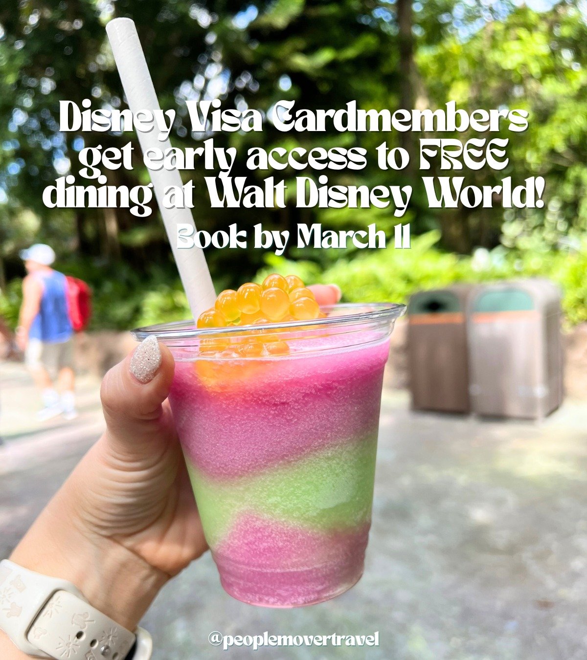 Disney Visa Cardmembers can now get exclusive early access to this delicious offer. 🙌💳

When you book a 4-night, 4-day (or longer) Walt Disney Travel Company package with your Disney Visa that includes:
&bull; A stay at a select Disney Resorts Coll