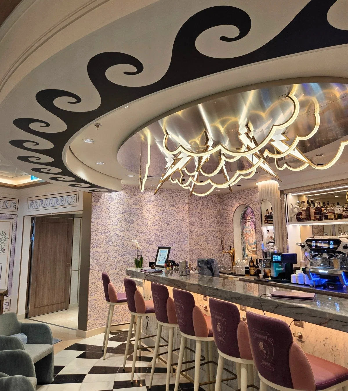 Channeling our inner Meg&hellip; because this spot is giving main character energy. 💜✨

Welcome to Caf&eacute; Megara aboard the Disney Destiny&mdash;a bold, stylish caf&eacute; inspired by Hercules with just the right amount of sass and sophisticat