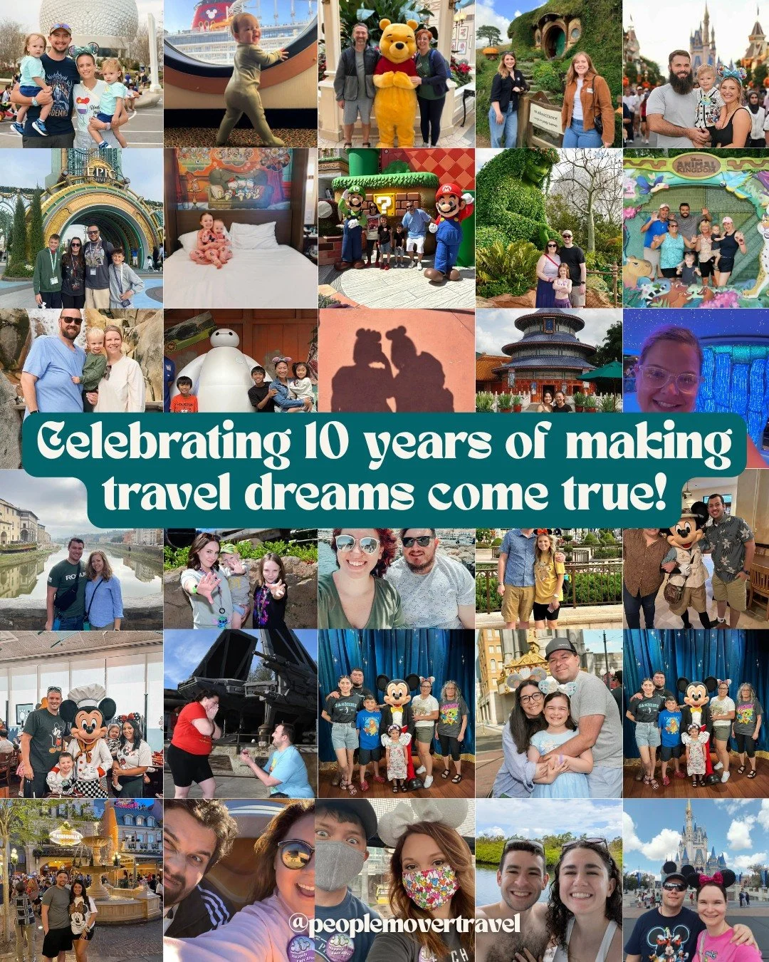 10 years of People Mover Travel&hellip; wow. ✨

Over the last decade, we&rsquo;ve had the incredible privilege of helping plan more than 3,800 vacations&mdash;and what means the most to us is being trusted with moments that become lifelong memories.
