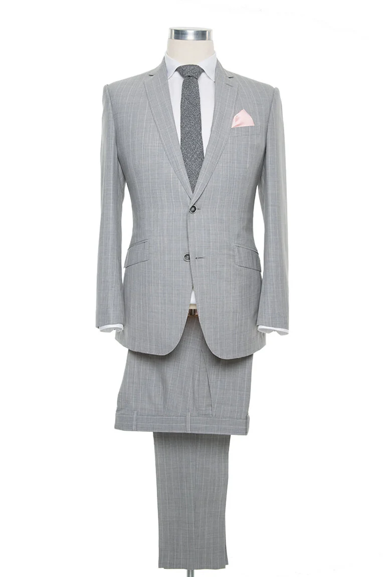 Chalk-Stripe Summer Suit - Size: 40R