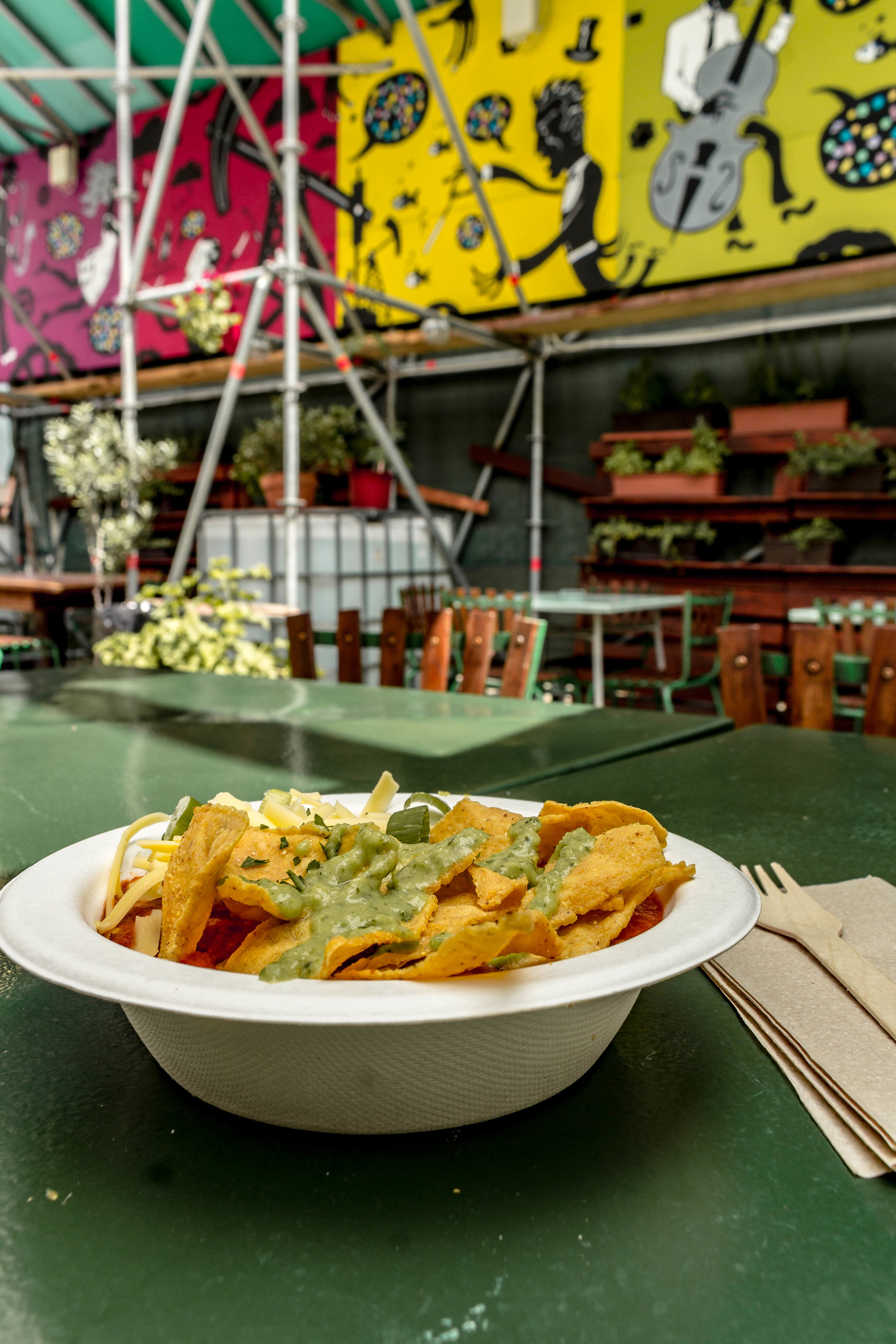 vegan nachos from Vegan Garden, Budapest, Hungary