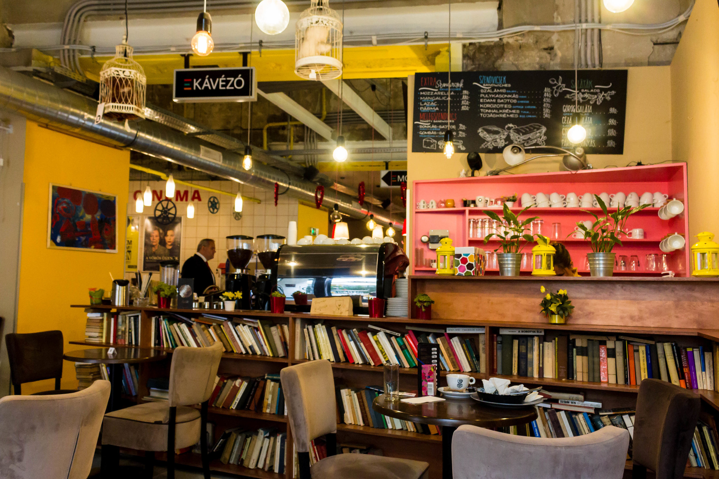 premier kult cafe interior, Budapest, Hungary