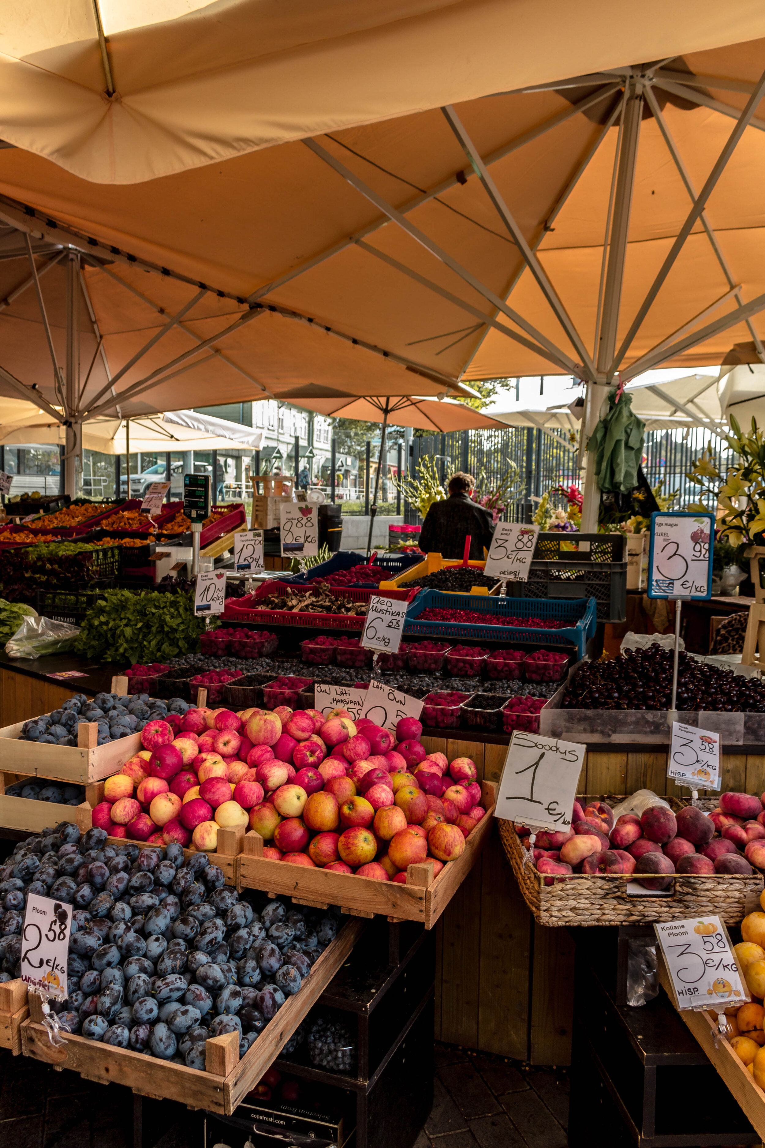 fruit and vegetable open market, Tallinn, Estonia