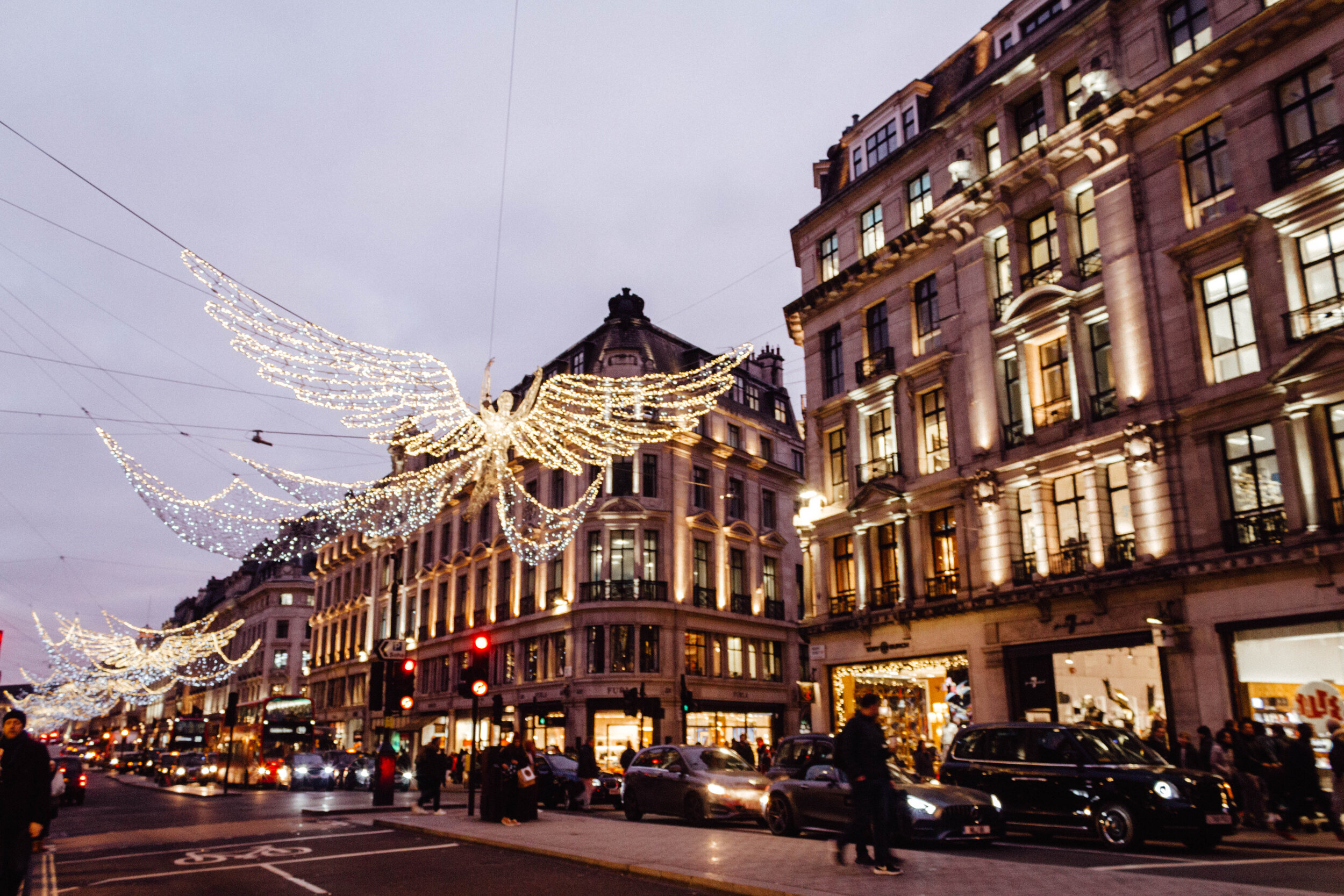 Christmas lights on Oxford street