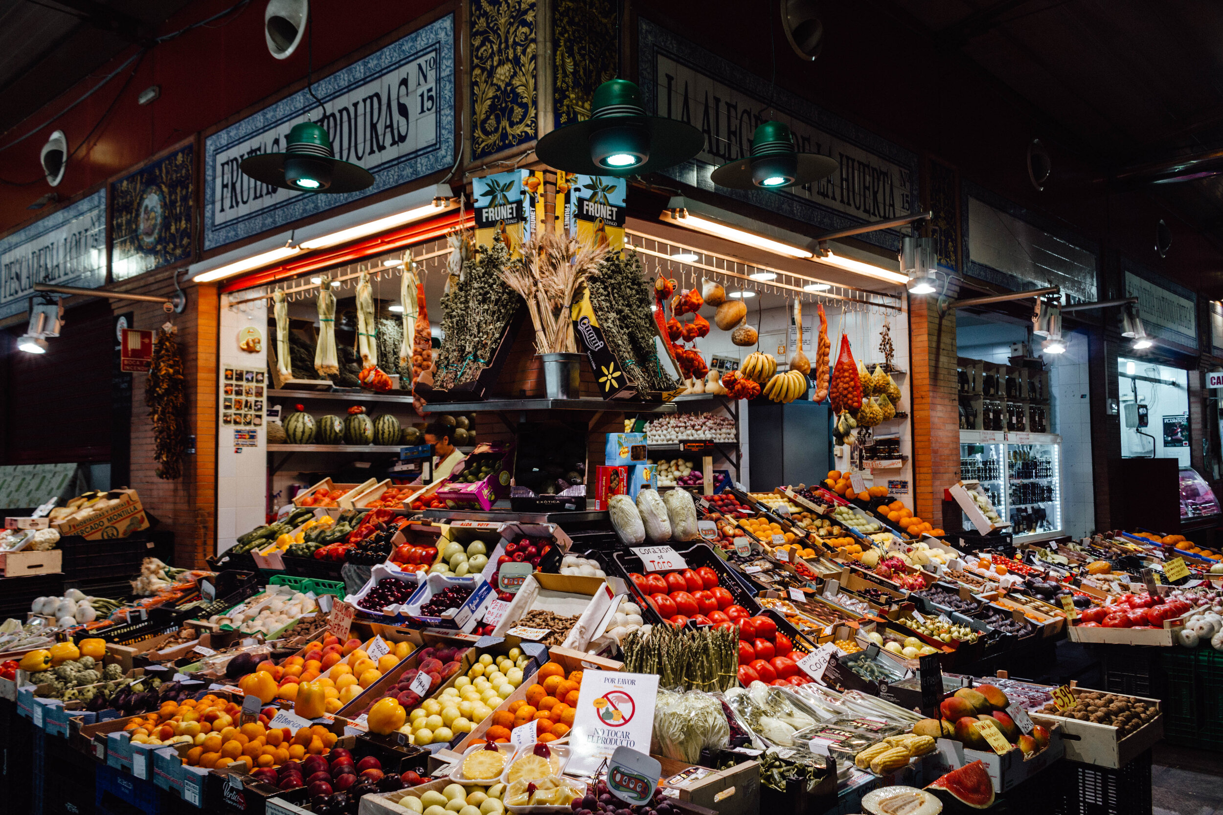 fruit and veg market in Seville, Spain