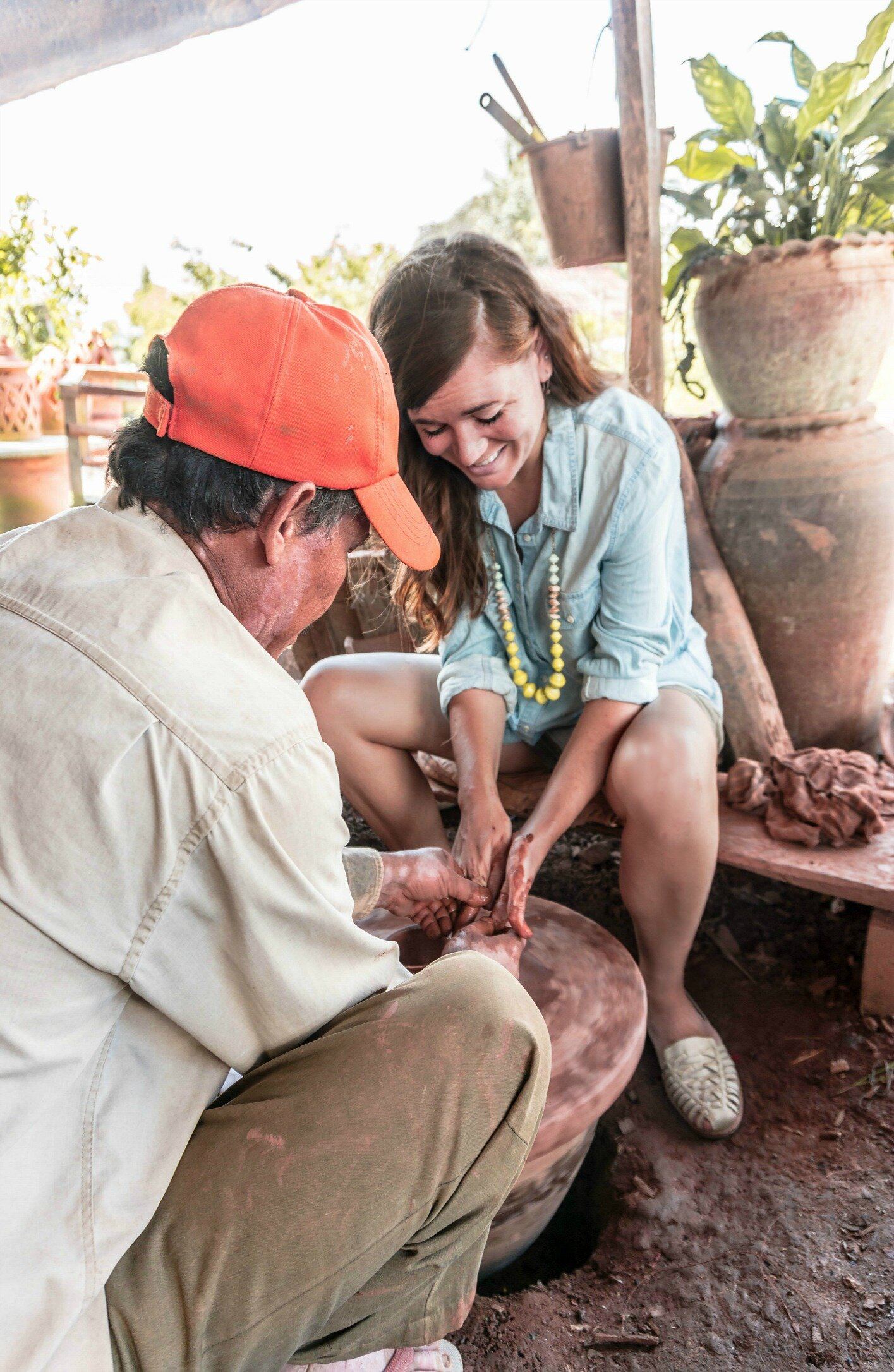 making pottery in Chompet district, Laos