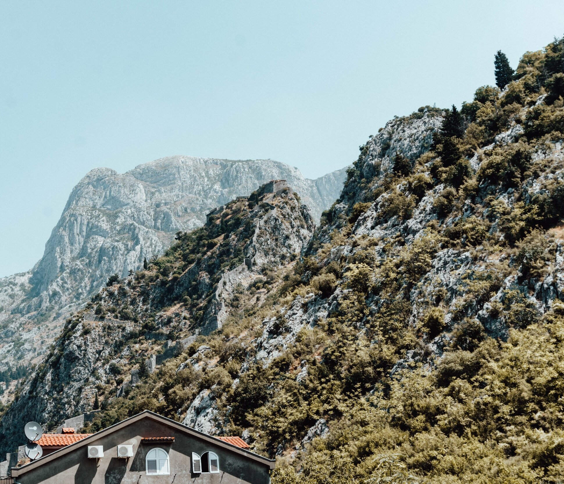 views from the top of Giovanni Fortress, Kotor, Montenegro