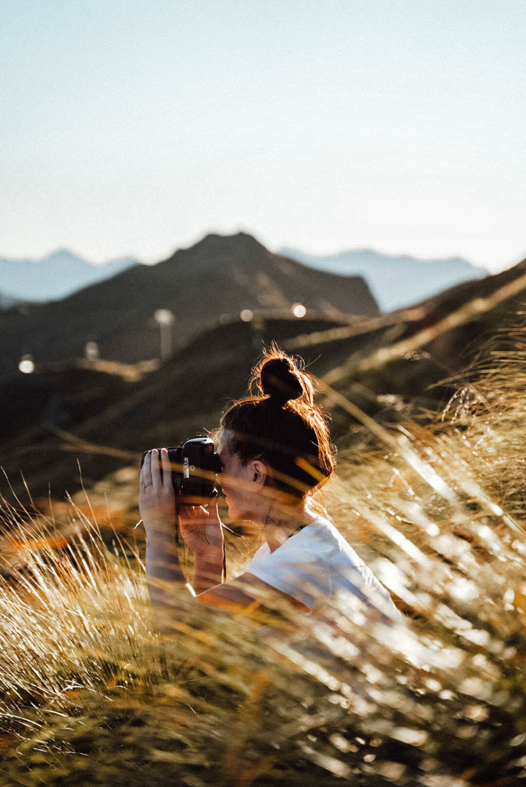 getting photos in the mountains near Queenstown, New Zealand