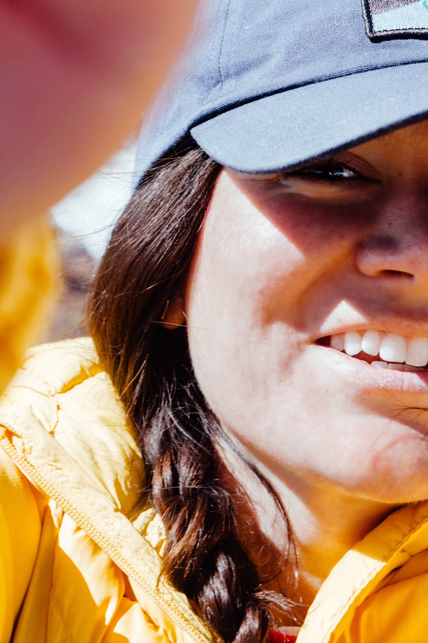 a close up photo of Tara on Mount Ruapehu, New Zealand