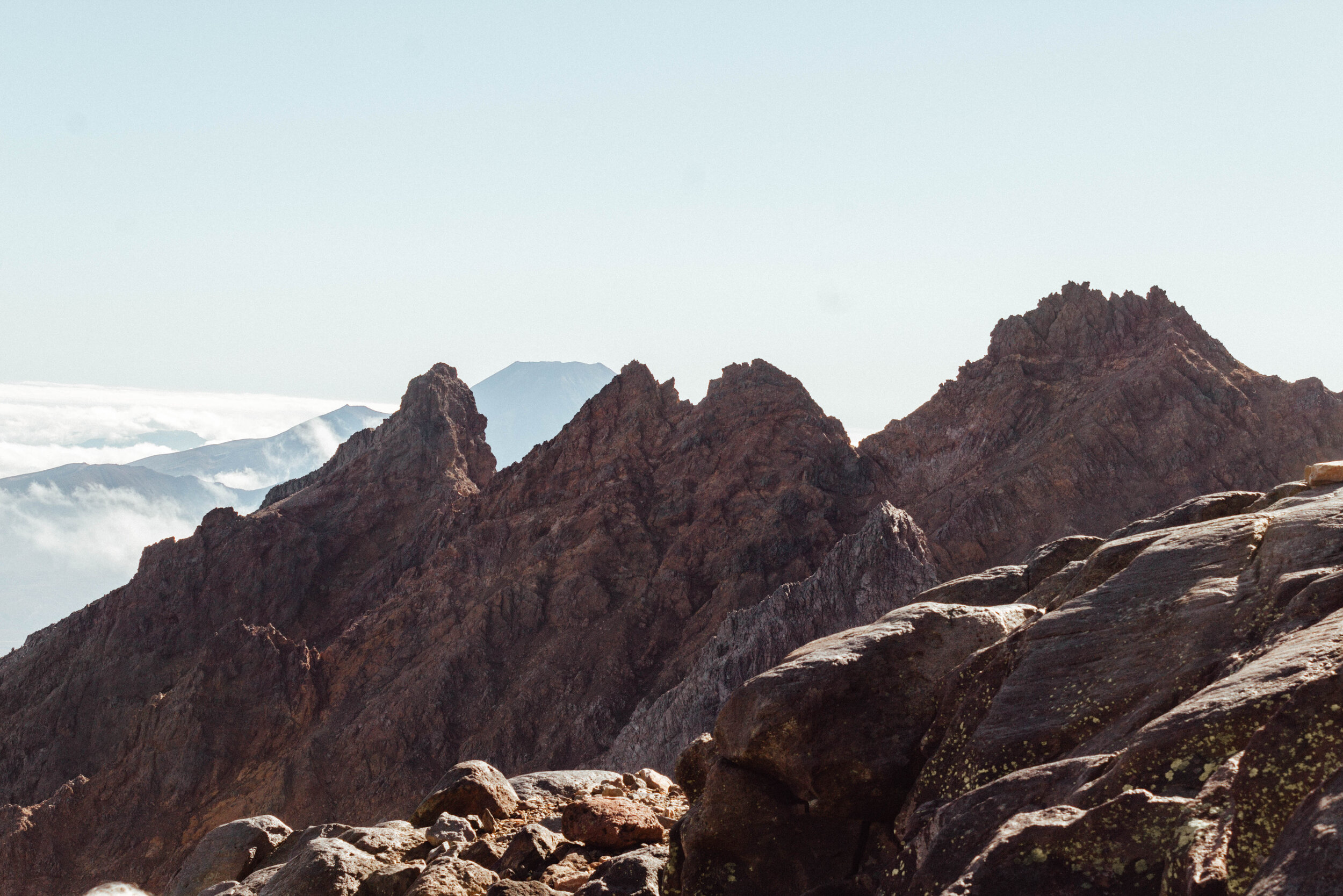 the views from the top of Mount Ruapehu, New Zealand