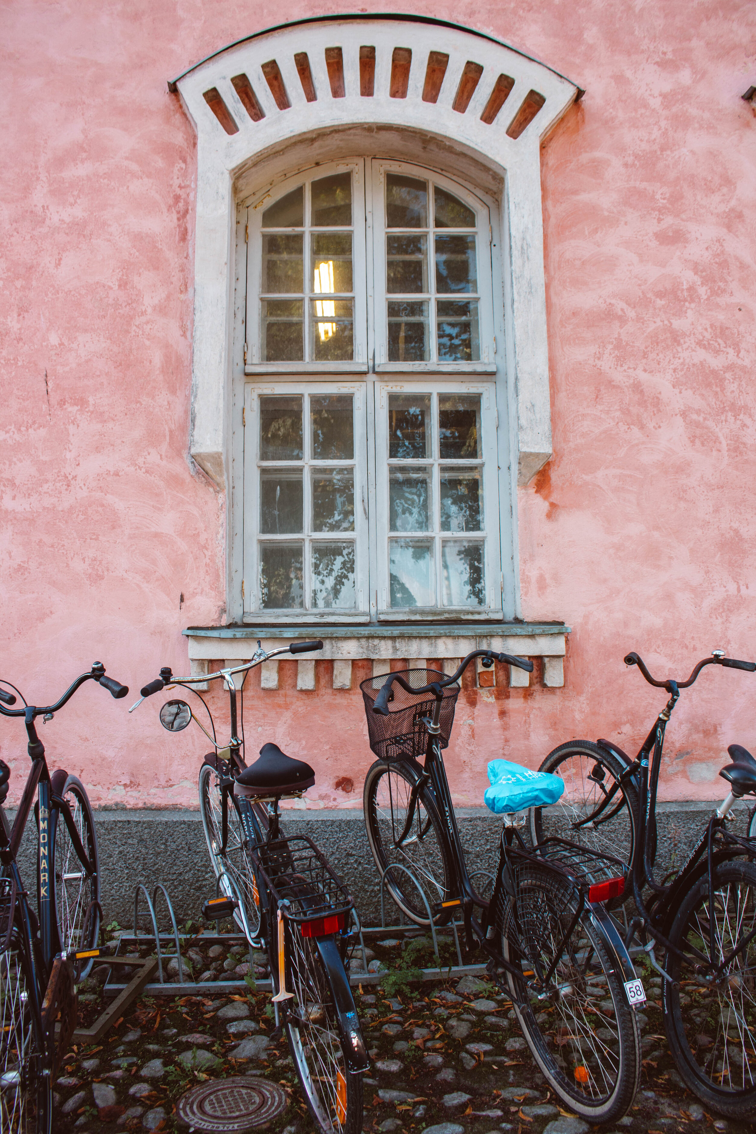 bicycles outside a building in Helsinki
