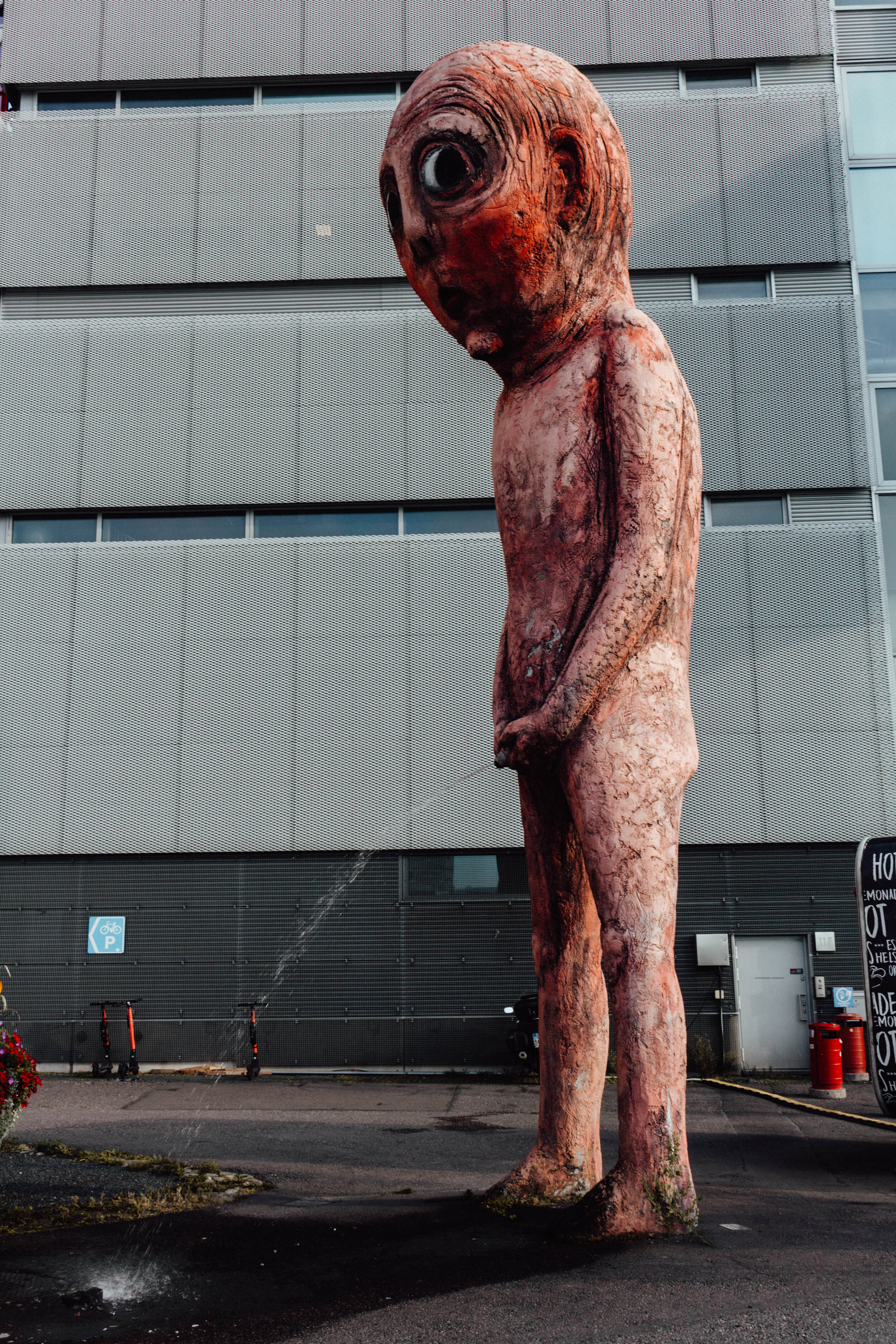 bizzarre statue in Helsinki, Finland