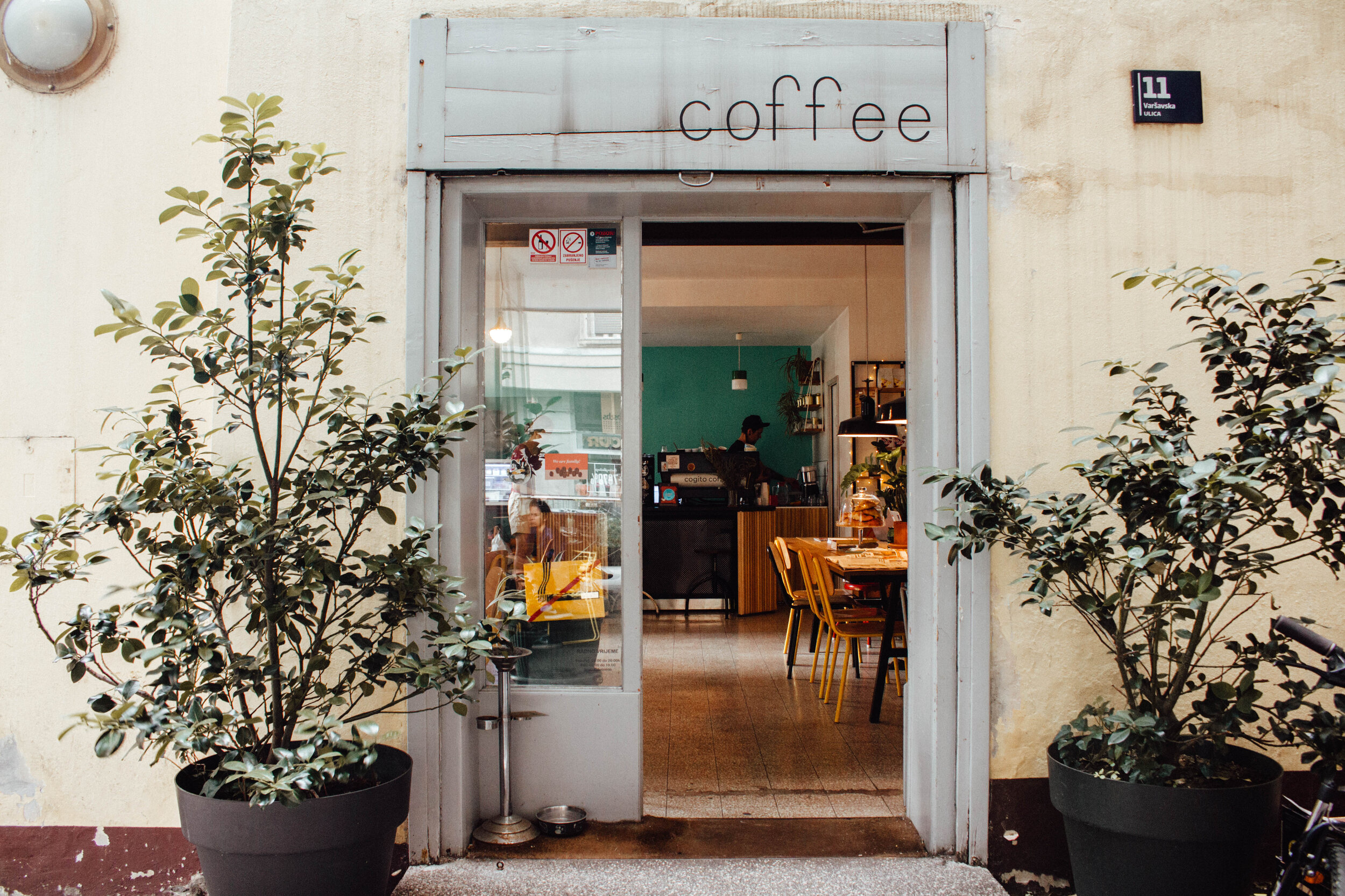 cafe exterior, Zagreb, Croatia