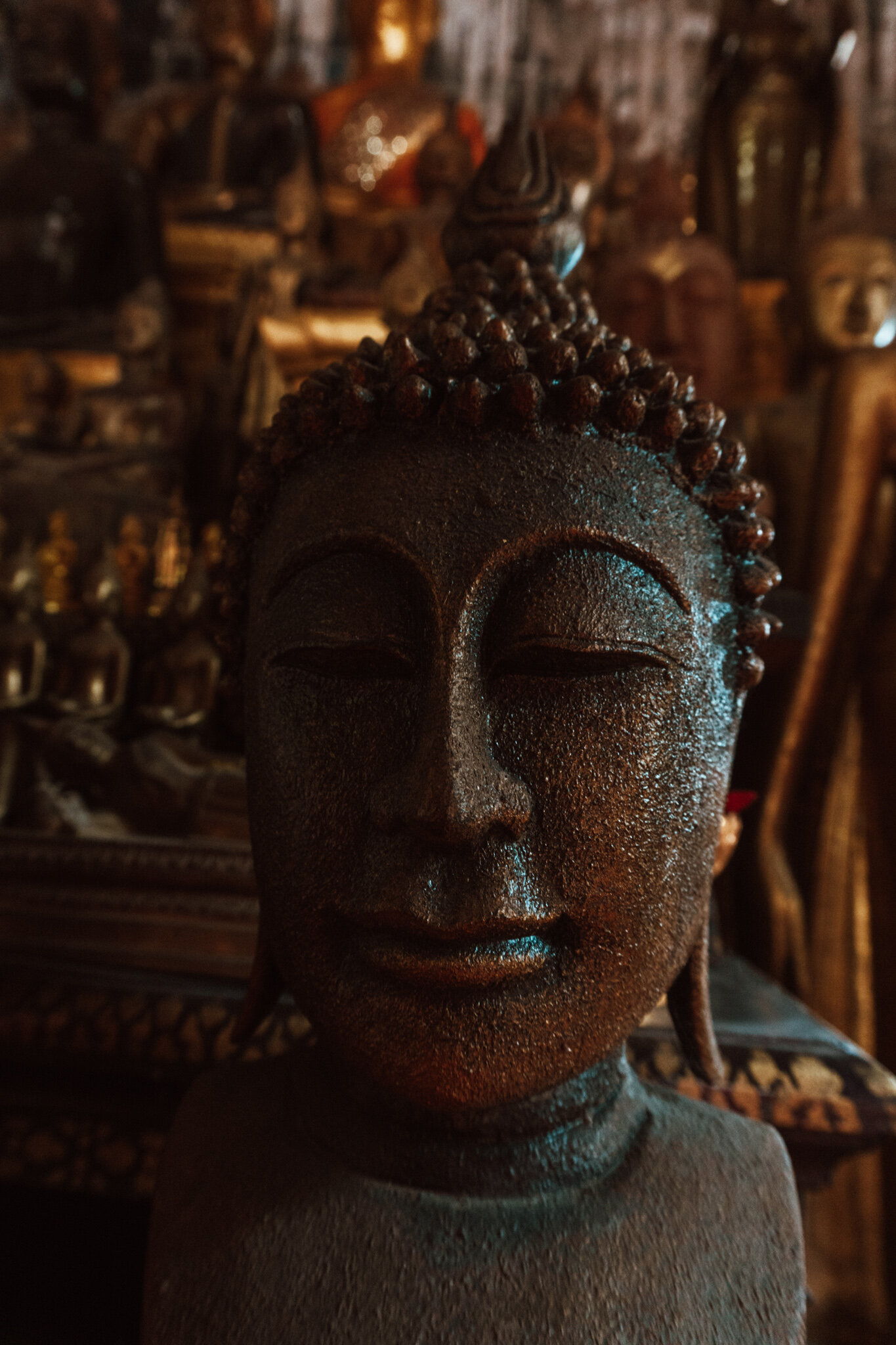 Buddha statue inside a temple in Luang Prabang