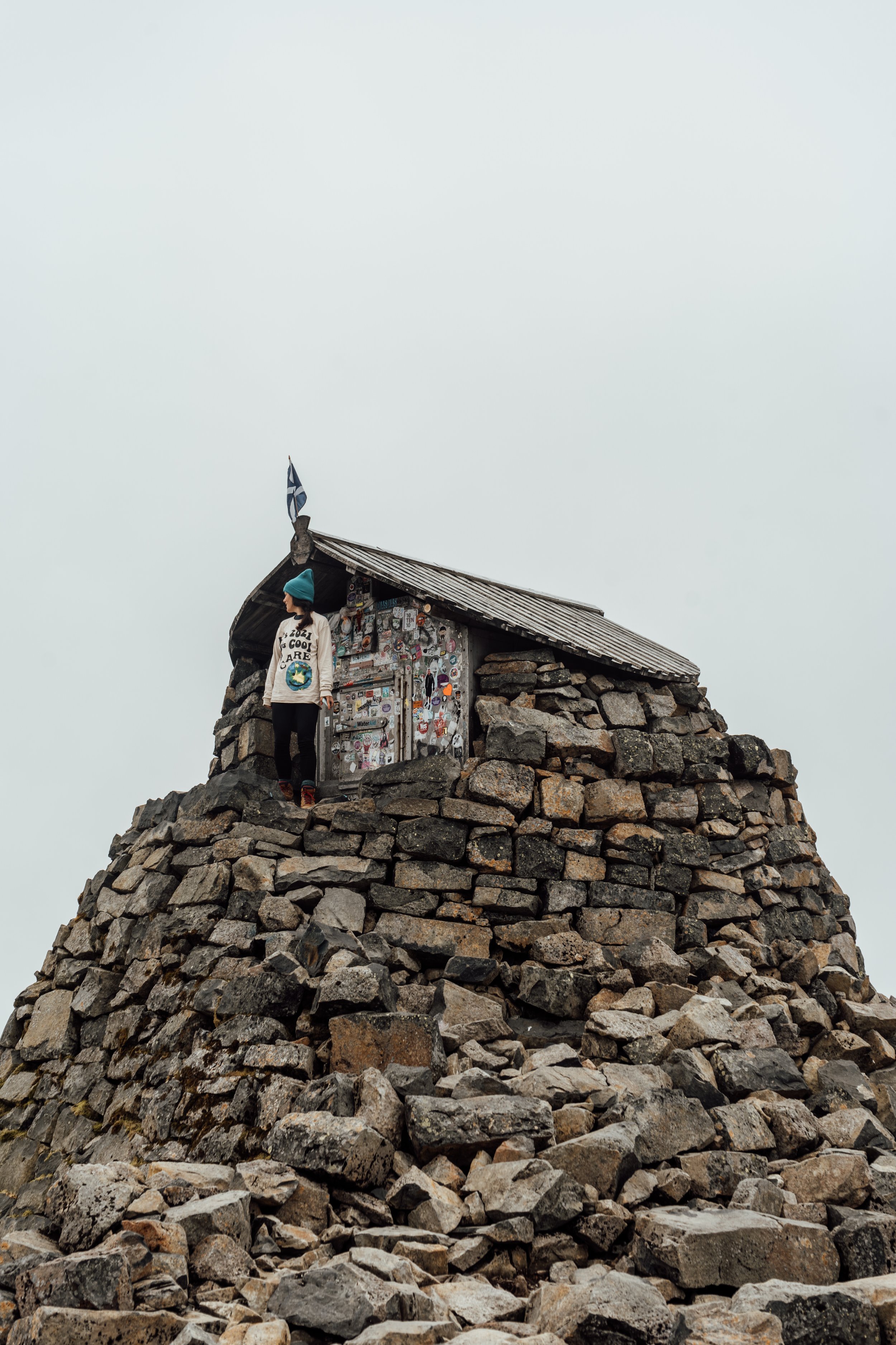 Tara at the top of Ben Nevis