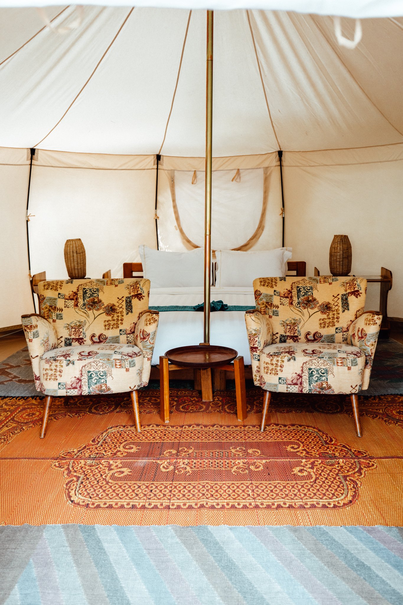 interior shot of a tent in Nam Khan Ecolodge