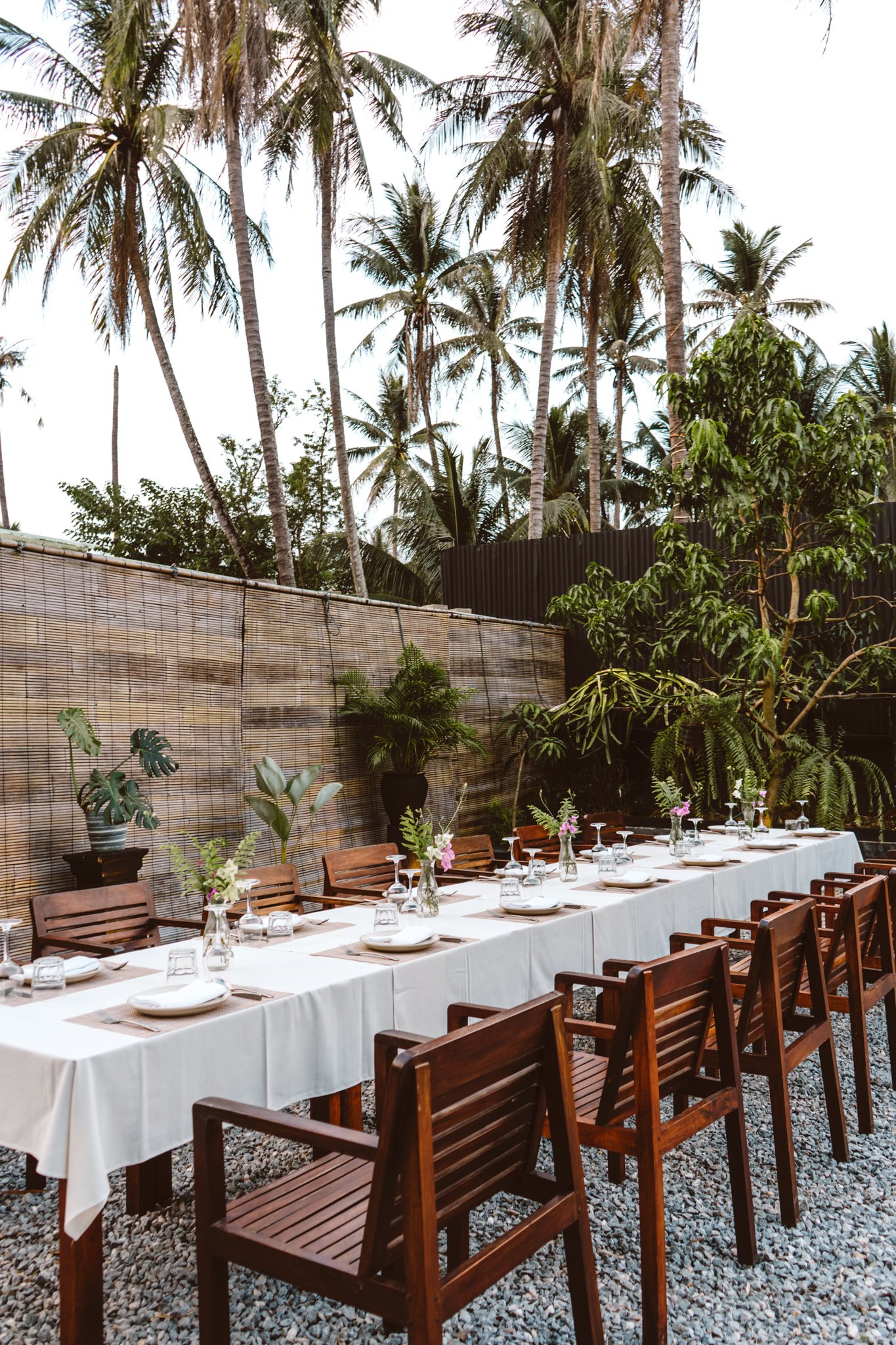 outdoor restaurant seating at Le Sen Boutique Hotel