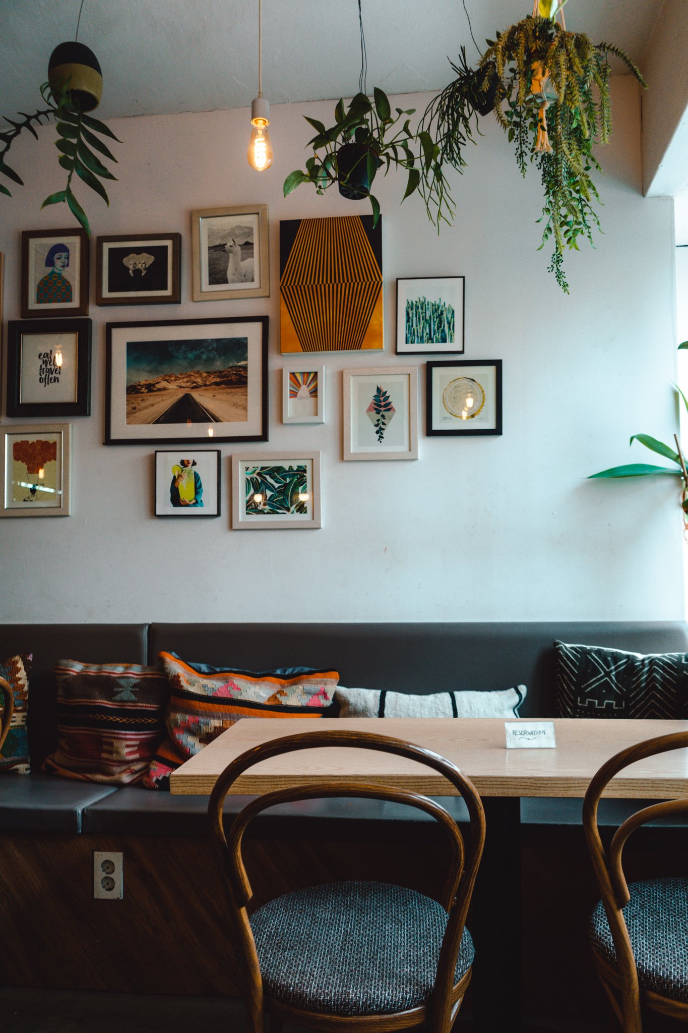 interior of plant restaurant in Seoul