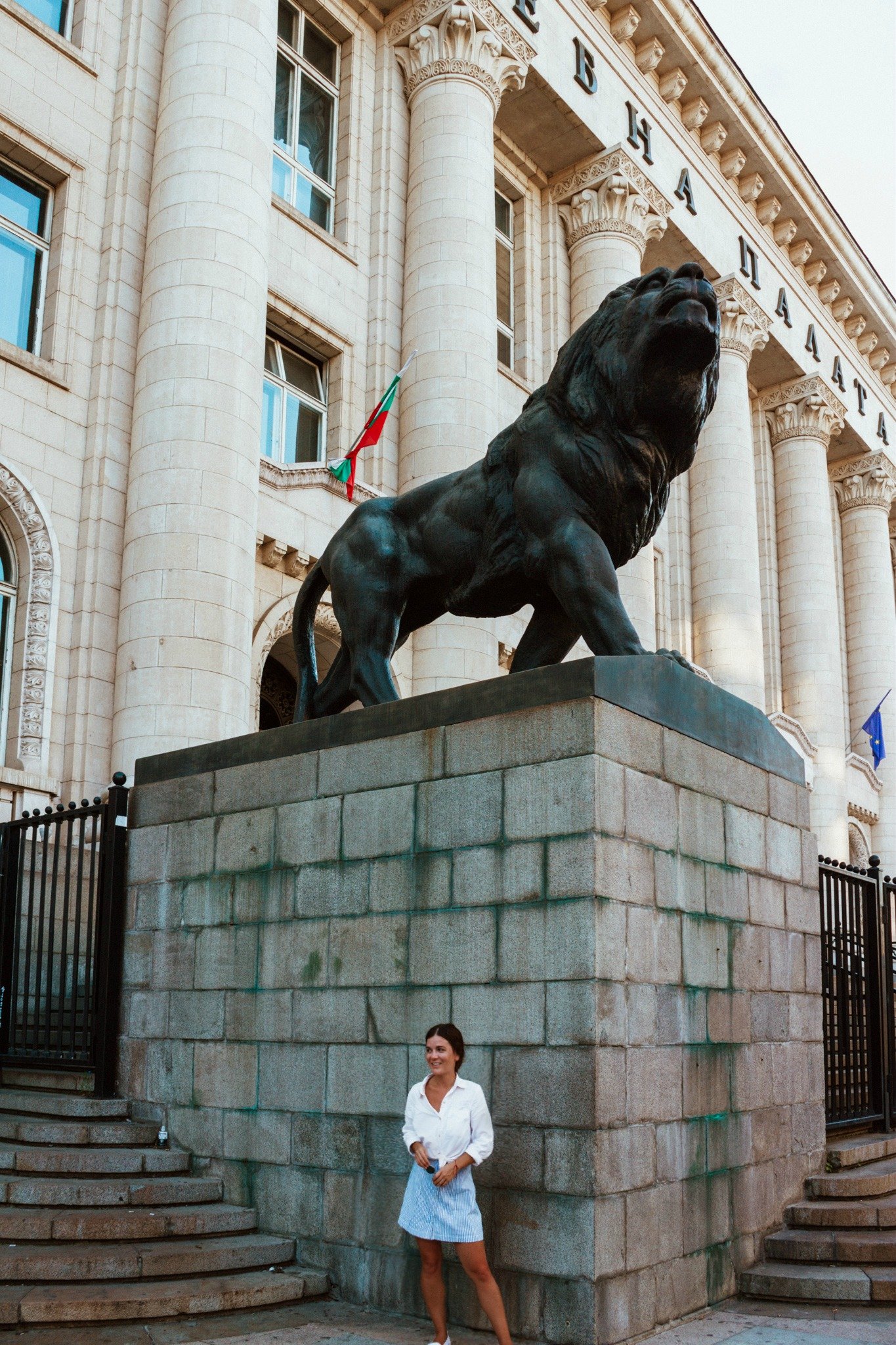 old lion statue in Europe