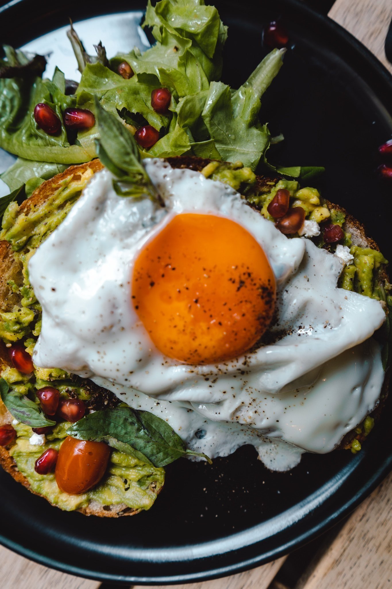 avocado toast with egg, Kuala Lumpur, Malaysia