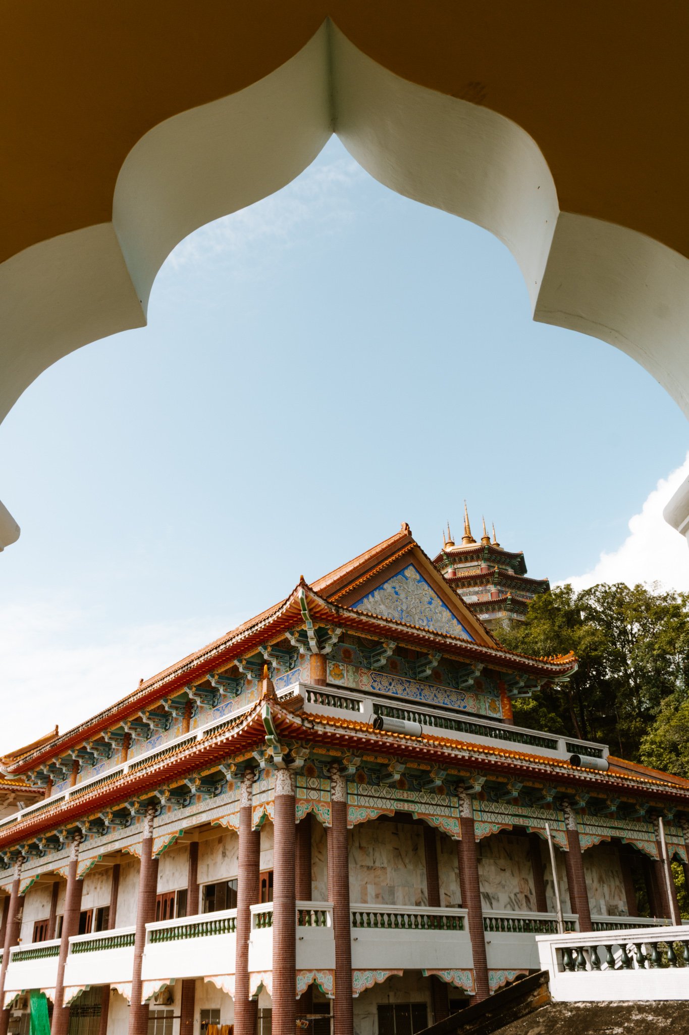 view inside Kek Lok Si Temple in Penang, Malaysia