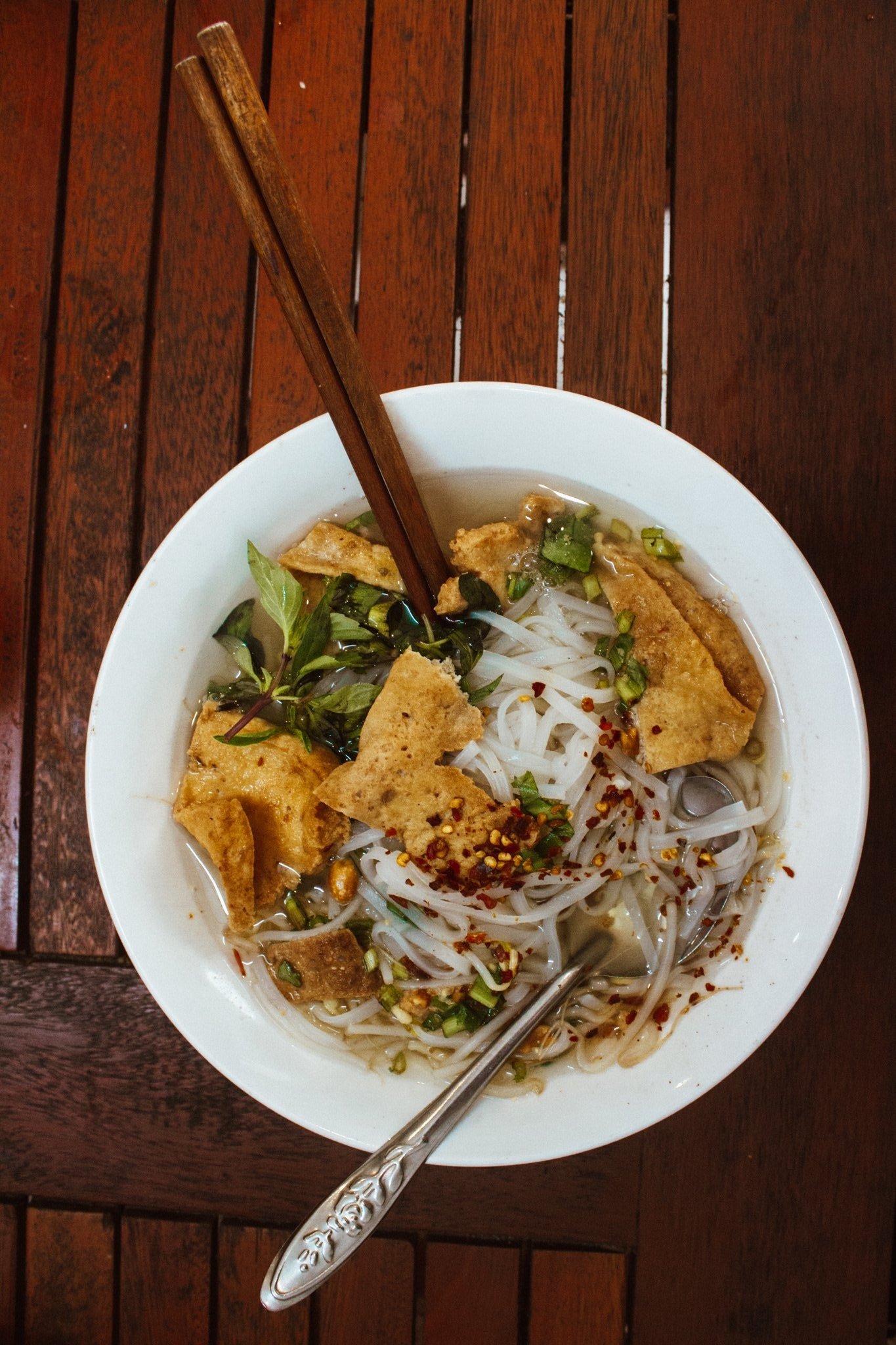 Vegetarian noodle soup Hoi An, Vietnam