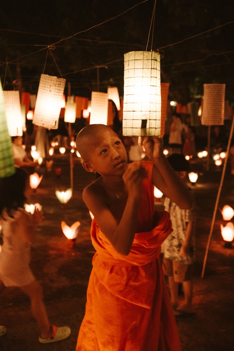 Candle light festival in Luang Prabang Laos
